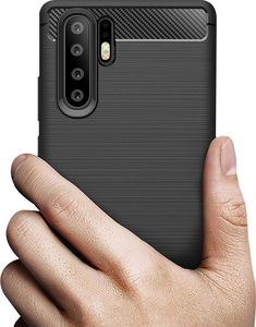 Hurtel Carbon Case elastyczne etui pokrowiec Huawei P30 Pro czarny uniwersalny 3
