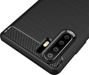 Hurtel Carbon Case elastyczne etui pokrowiec Huawei P30 Pro czarny uniwersalny 4