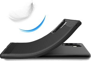 Hurtel Carbon Case elastyczne etui pokrowiec Huawei P30 Pro czarny uniwersalny 5