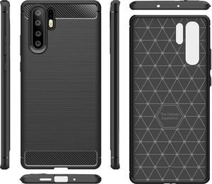 Hurtel Carbon Case elastyczne etui pokrowiec Huawei P30 Pro czarny uniwersalny 6
