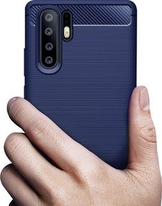 Hurtel Carbon Case elastyczne etui pokrowiec Huawei P30 Pro niebieski uniwersalny 3
