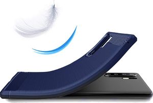 Hurtel Carbon Case elastyczne etui pokrowiec Huawei P30 Pro niebieski uniwersalny 5