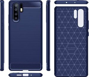 Hurtel Carbon Case elastyczne etui pokrowiec Huawei P30 Pro niebieski uniwersalny 6