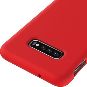 Hurtel Silicone Case elastyczne silikonowe etui pokrowiec Samsung Galaxy S10 czerwony uniwersalny 4