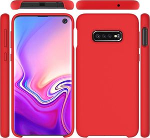 Hurtel Silicone Case elastyczne silikonowe etui pokrowiec Samsung Galaxy S10 czerwony uniwersalny 5