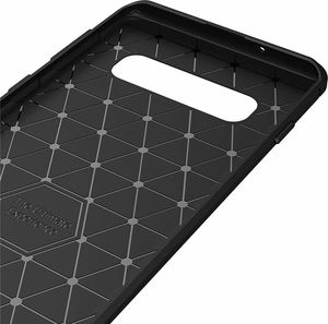 Hurtel Carbon Case elastyczne etui pokrowiec Samsung Galaxy S10 czarny uniwersalny 5