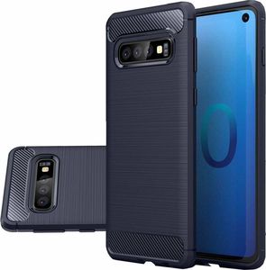 Hurtel Carbon Case elastyczne etui pokrowiec Samsung Galaxy S10 niebieski uniwersalny 1