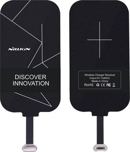 Nillkin Nillkin Magic Tags odbiornik QI wkładka indukcyjna ze złączem micro USB odwrócony wtyk czarny uniwersalny 1