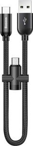 Kabel USB Baseus Baseus kabel 2w1 U-Shaped USB-C micro USB 2.4A czarny uniwersalny 1