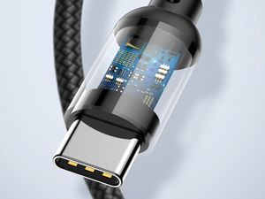 Kabel USB Baseus Baseus kabel 2w1 U-Shaped USB-C micro USB 2.4A czarny uniwersalny 6