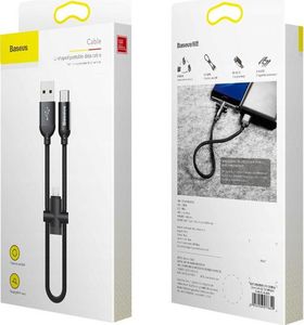 Kabel USB Baseus Baseus kabel 2w1 U-Shaped USB-C micro USB 2.4A czarny uniwersalny 8