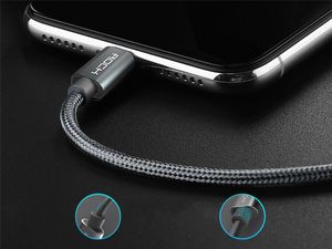 Kabel USB Rock Space USB-A - USB-C 1 m Szary (457) 3