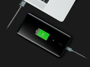 Kabel USB Rock Space USB-A - USB-C 1 m Szary (457) 5