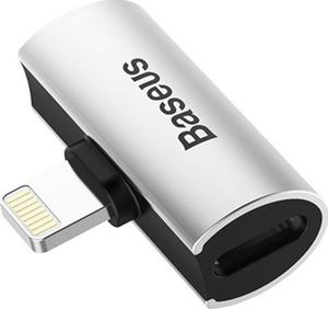 Adapter USB Baseus L46 Lightning - Lightning x2 Srebrny  (BRA008294) 1