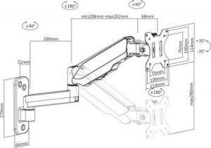 Techly Uchwyt ścienny ICA-LCD G112 17''-32'' 2