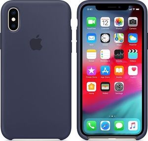 Apple Etui silikonowe iPhone XS - nocny błękit 2