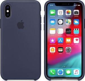 Apple Etui silikonowe iPhone XS - nocny błękit 4