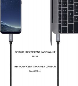 Kabel USB Aukey USB-C - USB-C 2 m Czarny (CB-CD6) 6