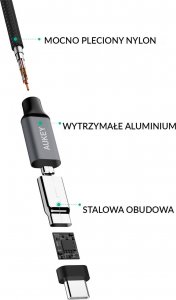 Kabel USB Aukey USB-C - USB-C 2 m Czarny (CB-CD6) 7
