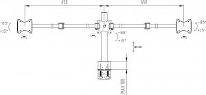 iiyama Uchwyt biurkowy na 3 monitory 10" - 27" (DS1003C-B1) 5
