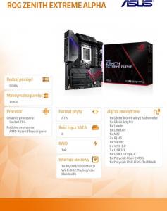 Płyta główna Asus Płyta główna ROG Zenith XTR ALPHA AMD X399 TR4 8DDR4 USB 3.1 M.2-ROG ZENITH EXTREME APLPHA 9