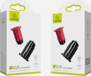 Ładowarka Usams US-CC054 2xUSB 4,8A Fast Charge czarny (CC54GC01) 2