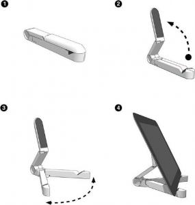 Stojak Gembird Uniwersalny stojak na tablet/smartphone, czarny 6