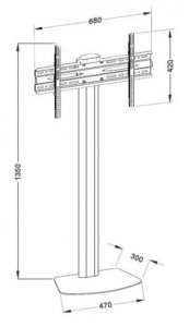 Techly Stojak podłogowy ICA-TR27 32'' - 55'' 5