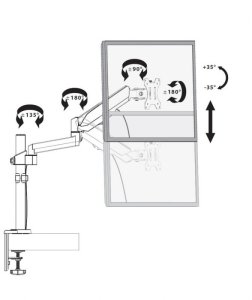 Manhattan Uchwyt biurkowy na monitor 17" - 32" (461580) 7