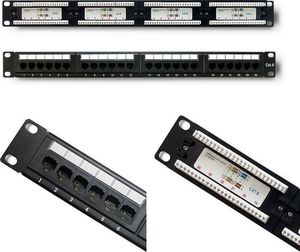 Qoltec Patch panel 24 porty | kat.6 UTP | Czarny 3