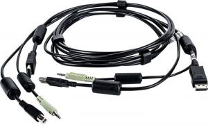 Kabel USB Avocent DisplayPort USB MiniJack 3.5 mm USB-B, 1.8m, Czarny (CBL0102) 1