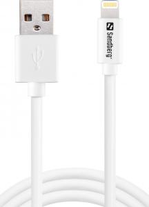 Kabel USB Sandberg USB-A - Lightning 1 m Biały (340-75) 1