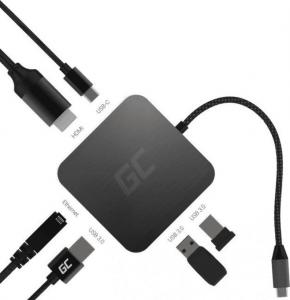 Stacja/replikator Green Cell 6w1 USB-C (AK61) 3