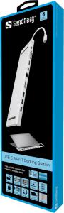 Stacja/replikator Sandberg All-in-1 Docking Station USB-C (136-23) 3