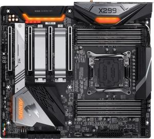 Płyta główna Gigabyte Gigabyte X299 AORUS Master, RGB Fusion, DDR4, Triple M.2, USB 3.1 Gen 2 Type-C 2