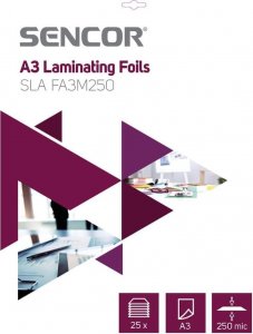 Sencor Folia do laminowania A3 25 szt. Sencor SLA FA3M250 2