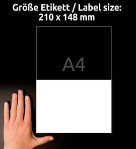 Avery Zweckform Etykiety uniwersalne ogólnego zastosowania, 210 x 148mm, białe, do drukarki, 20 sztuk -3655-10 1