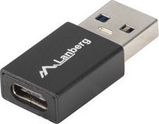 Adapter USB Lanberg USB-C - USB Czarny  (AD-UC-UA-01) 1