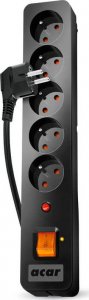 Listwa zasilająca Acar X5 Plus przeciwprzepięciowa 5 gniazd 3 m czarna (W0165) 2