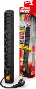 Listwa zasilająca Acar S10 przeciwprzepięciowa 10 gniazd 5 m czarna (W0130) 3