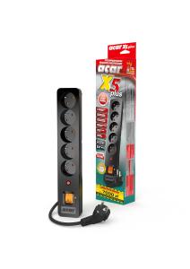Listwa zasilająca Acar X5 Plus przeciwprzepięciowa 5 gniazd 1.5 m czarna (W0164) 3