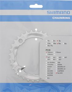 Shimano Tarcza mechanizmu korbowego 32T FC-M430 Srebrna Alivio uniwersalny 1