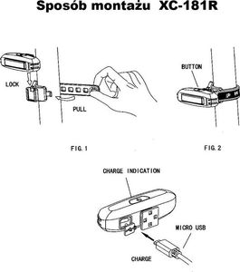 XC Light Lampa tylna XC-181R USB uniwersalny 4