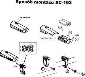 XC Light Lampa przednia XC-192 super jasna 0,5 W LED 3