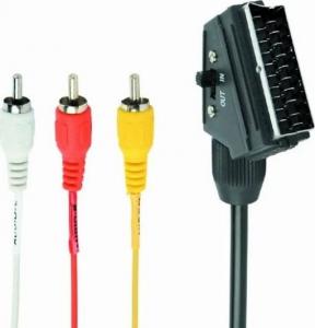 Kabel Gembird Scart - RCA (Cinch) x3 1.8m czarny (CCV519001) 2