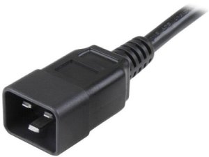 Kabel zasilający Manhattan IEC320 C19 na C20 16A 2m czarny 2