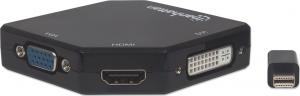 Adapter AV Manhattan DisplayPort Mini - HDMI - D-Sub (VGA) - DVI-I czarny (207720) 3