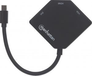 Adapter AV Manhattan DisplayPort Mini - HDMI - D-Sub (VGA) - DVI-I czarny (207720) 4