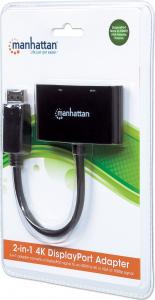 Adapter AV Manhattan DisplayPort - HDMI - D-Sub (VGA) czarny (152587) 5