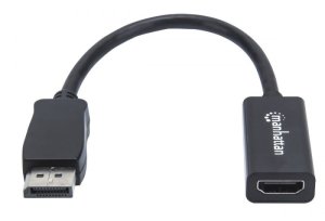 Adapter AV Manhattan DisplayPort - HDMI czarny (151634) 3
